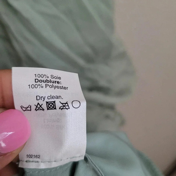 J.CREW Women's Mini Heidi Dress 4 Gray Solid 100% Silk Ruffle Sleeveless V-Neck - Picture 8 of 9